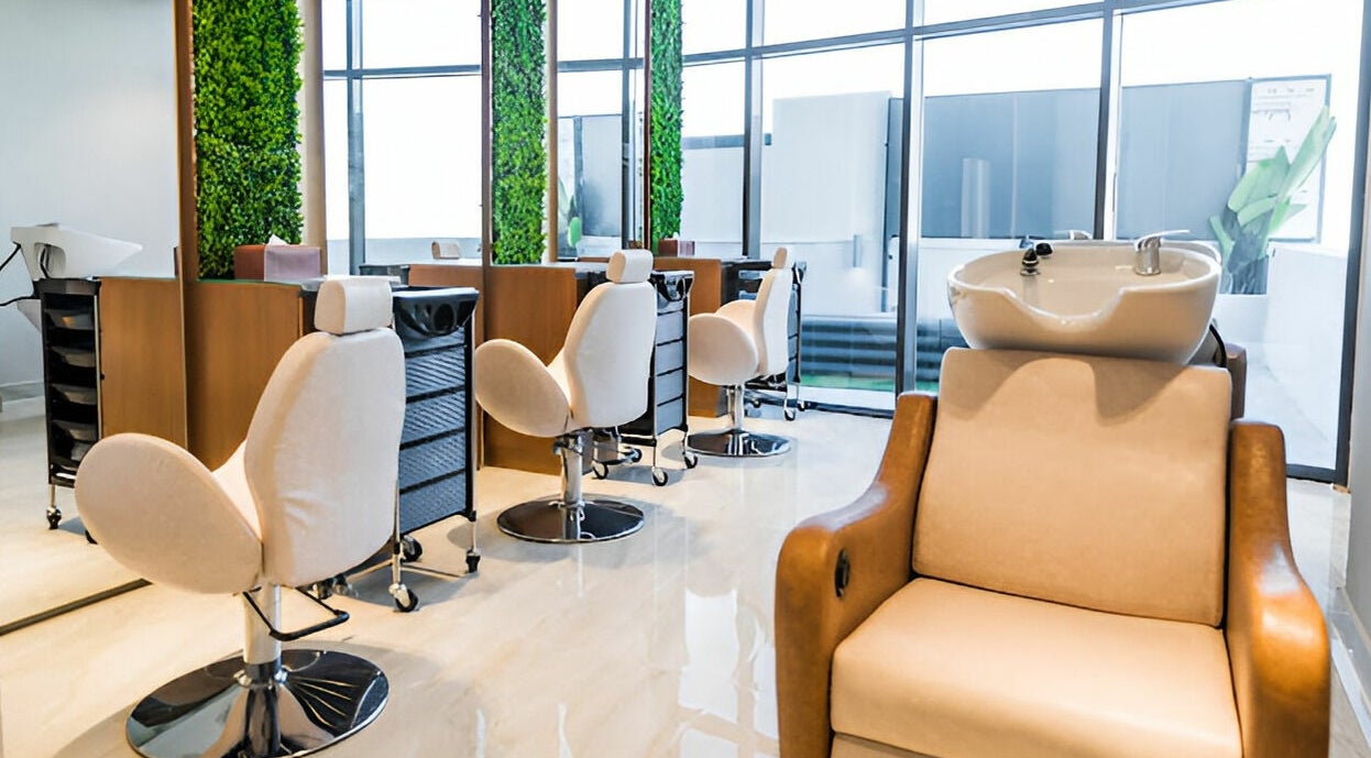 Luxurious salon chairs at Naeeman Garden Hotel نعيماً فندق جاردن, Jabriya, Hawalli Governorate, KW.