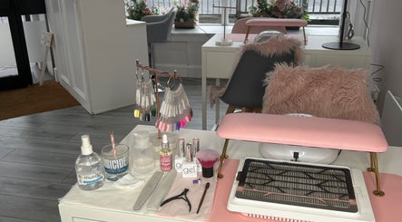 Cozy nail station with tools at The Beauty House, THURSO, Scotland, GB, offering premium beauty services.