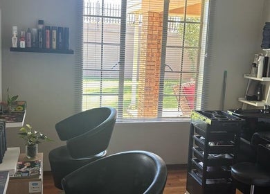 Modern salon interior at Babochka Hair and Makeup Artistry, Pretoria, Gauteng, ZA with styling chairs and mirrors.