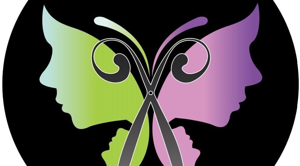 Logo of Babochka Hair and Makeup Artistry in Pretoria, Gauteng, ZA featuring butterfly and scissors design.