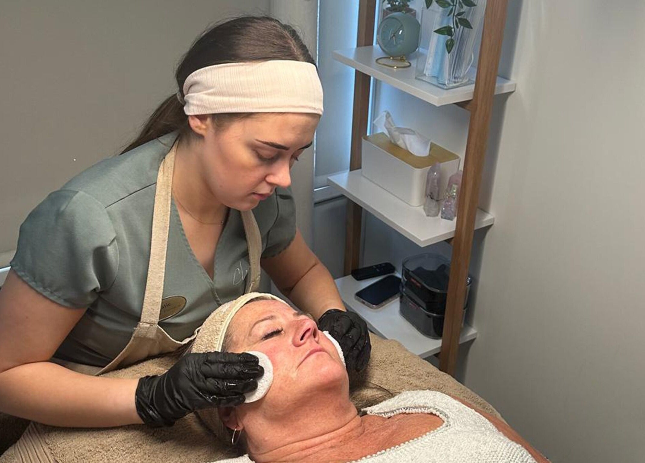 Relaxing facial treatment at Classic Beauty Boutique, Bournemouth, England, GB, enhancing skin and wellness.