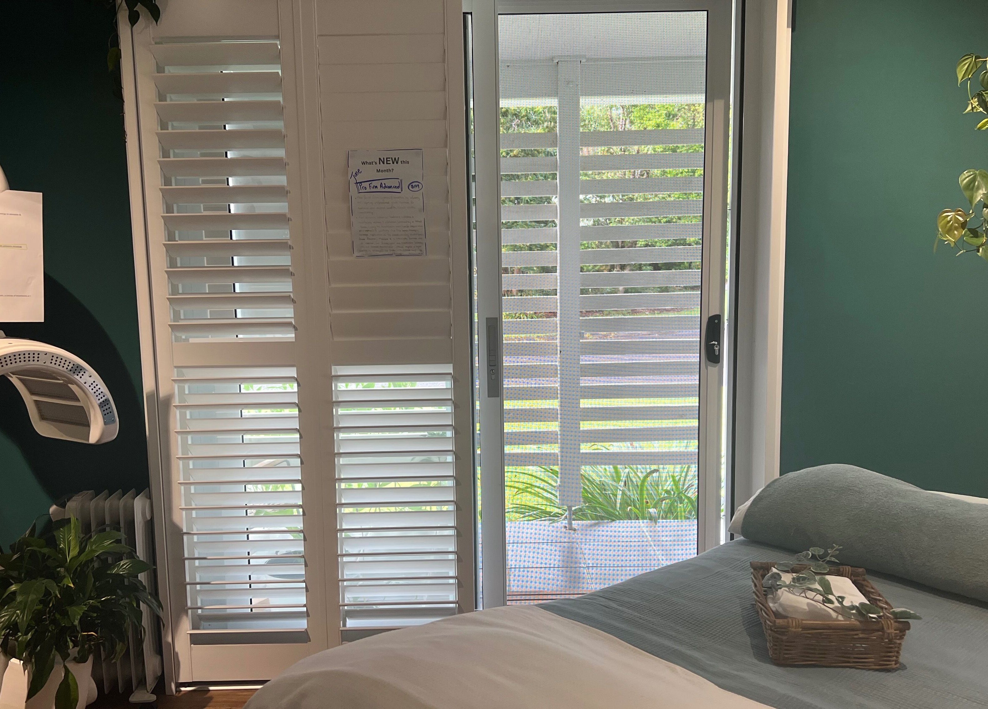 Tranquil therapy room at Skin Therapy at Ocean Shores, New South Wales, AU with cozy bed and modern equipment.