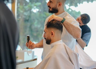 Haircut precision at Akin Barber & Shop AbuDhabi By The Creek, Abu Dhabi, Abu Dhabi, AE.