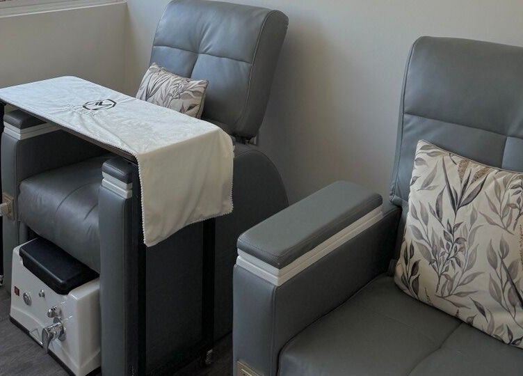 Luxurious pedicure chairs at Diva Me At Thomson Rooftop, Singapore, SG offering a serene beauty experience.