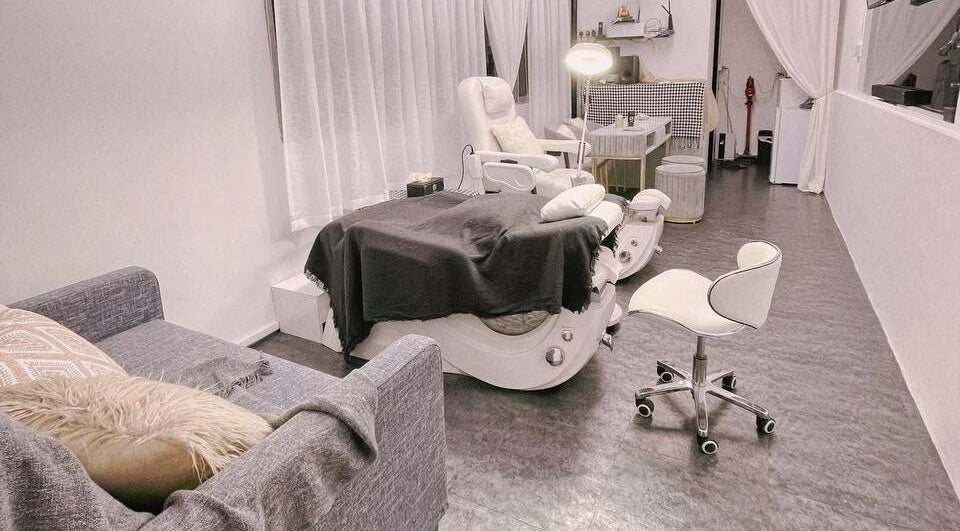 Luxurious spa setting at Diva Me At Woodlands, Singapore, SG with plush seating and serene decor.