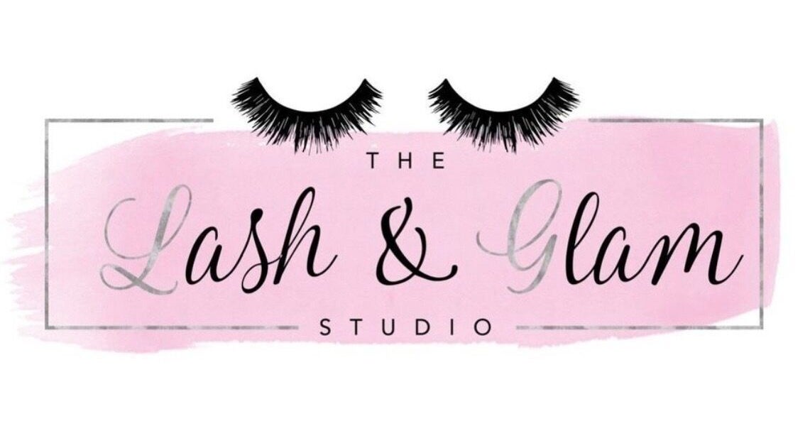 Stylish logo of The Lash and Glam Studio, Perth, Scotland, GB in elegant script with realistic lash art.