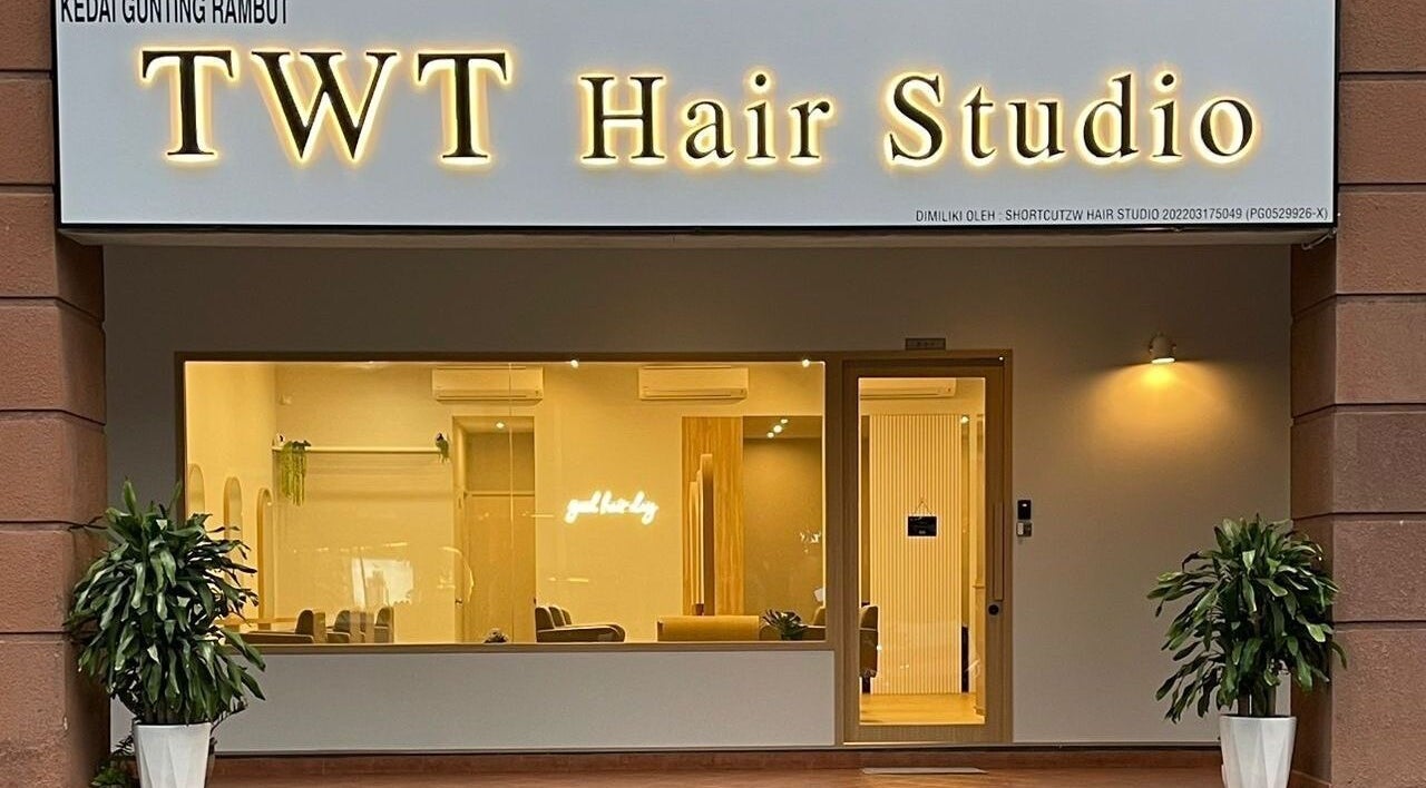 Twt Hair Studio's elegant entrance in Petaling Jaya, Selangor, MY showcasing modern design.