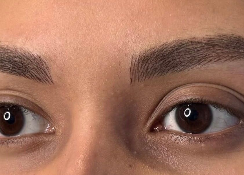 Perfectly sculpted eyebrows done at Lush Lashes & Microblading, Great Sutton, England, GB.