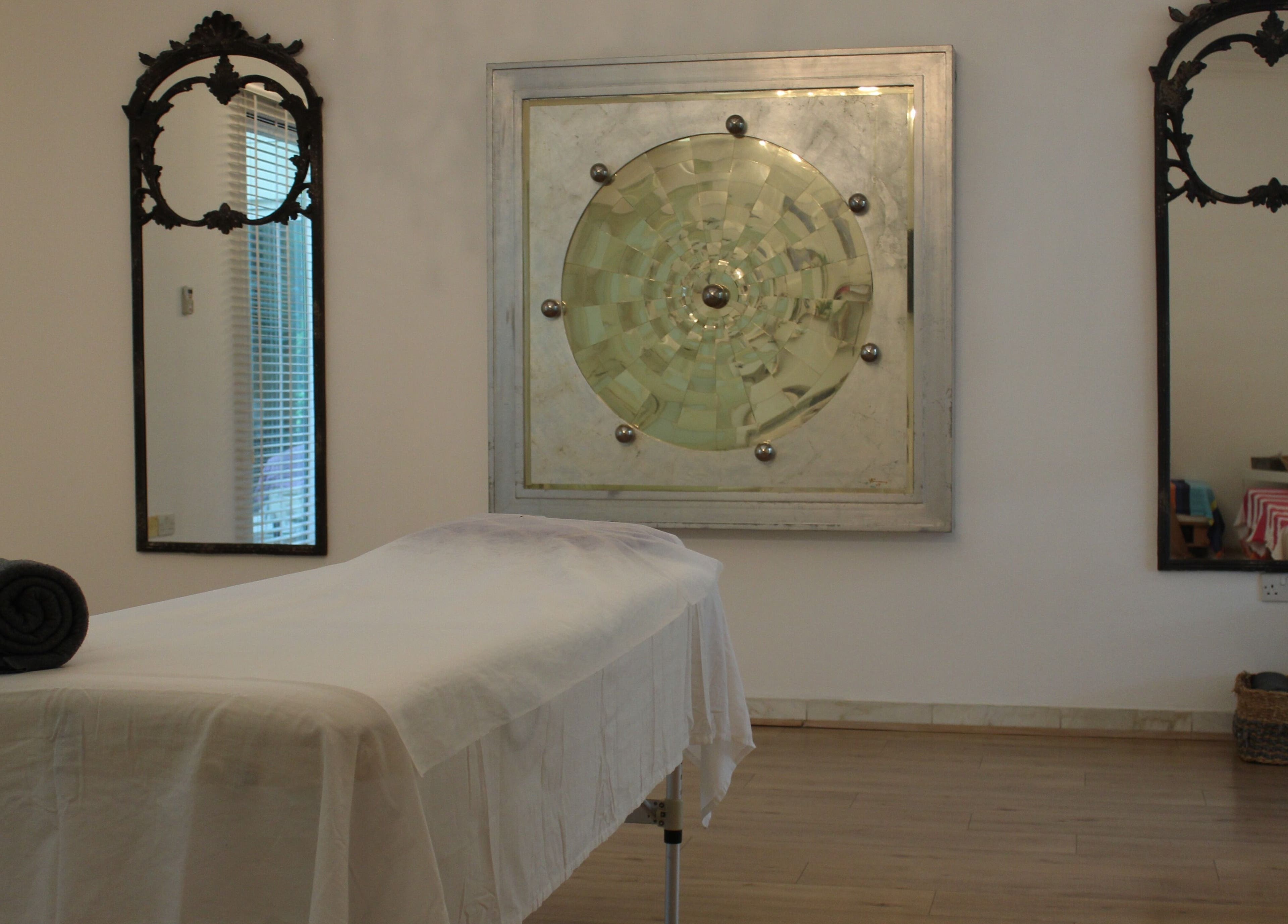 Massage room at I Am More in Dubai, Dubai, AE featuring elegant decor and a tranquil ambiance.