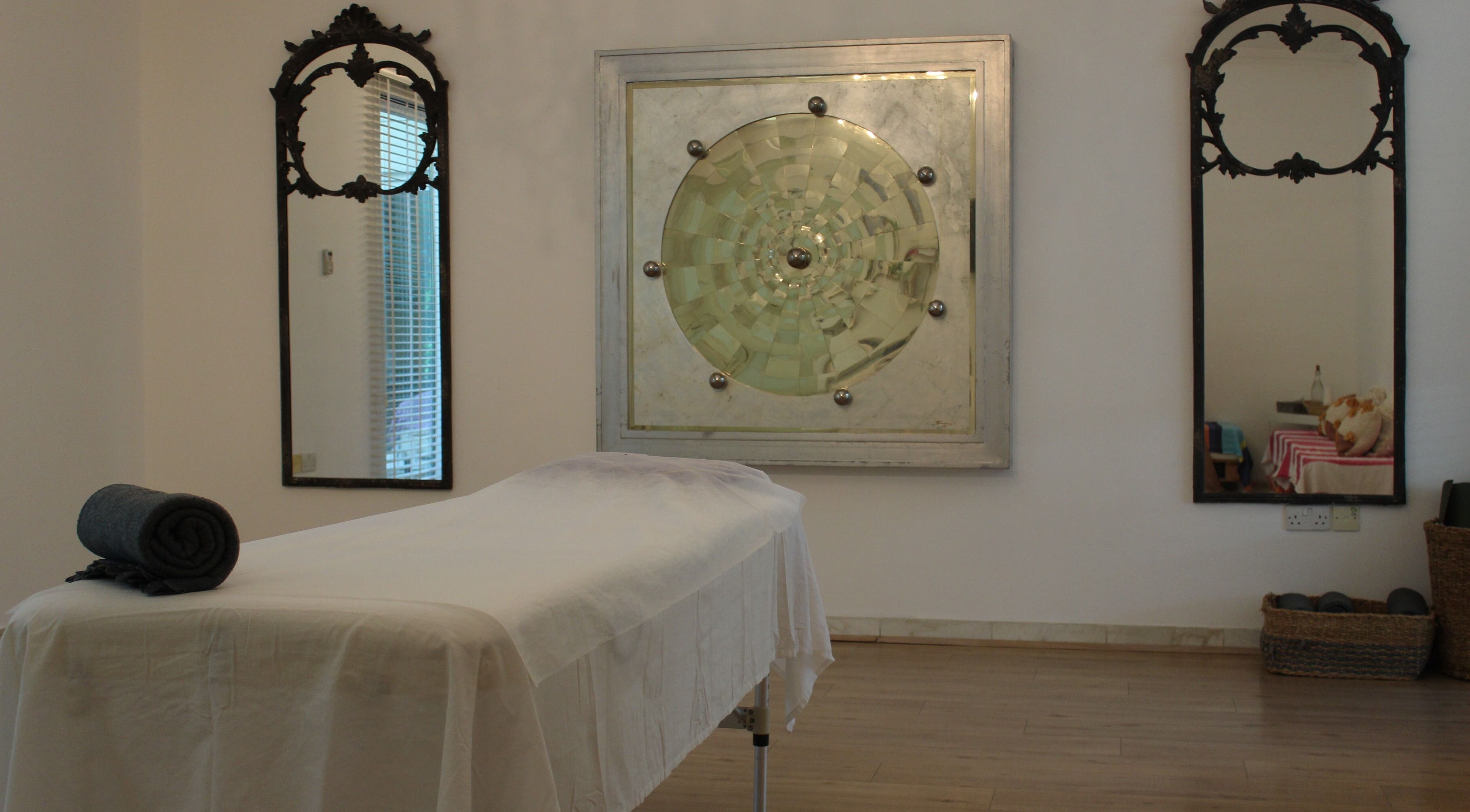 Massage room at I Am More in Dubai, Dubai, AE featuring elegant decor and a tranquil ambiance.