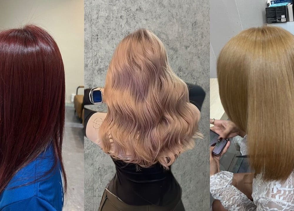 Diverse hair colors styled at Hair Moment Salon, Subang Jaya, Selangor, MY showcasing expert salon services.