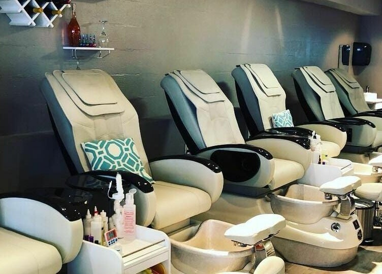 Luxurious pedicure chairs at Lace Nails - Lake Oswego in Lake Oswego, Oregon, US, perfect for relaxation.