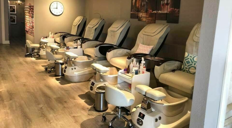 Elegant pedicure chairs at Lace Nails - Lake Oswego, Oregon, US. A serene salon experience.