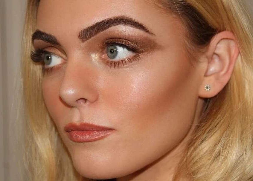 Close-up of elegant makeup at Proper Beauty Chicheley, Newport Pagnell, England, GB.