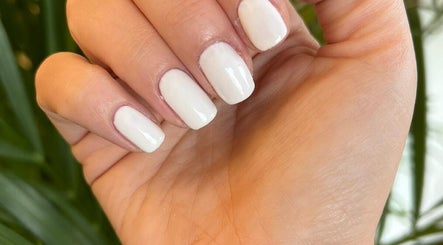 White manicured nails at Rachel’s Beauty Treatments in London, England, GB.