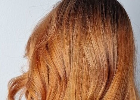 Elegant copper hair styling at Avenue One, Dunfermline, Scotland, GB.