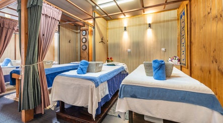 Interior of Siam Spa 159 Thai Massage and Remedial Massage, Morningside, Queensland, AU with two massage tables.