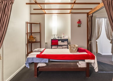 Relaxing massage room at Siam Spa - Therapeutic Massage & Wellness Morningside, Morningside, Queensland, AU.