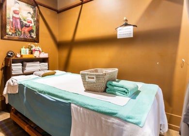 Massage therapy room at Siam Spa - Therapeutic Massage & Wellness Cannon Hill, Cannon Hill, Queensland, AU.