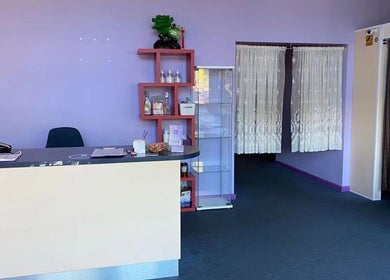 Reception area of Kerry's Body Therapy - Millner Shop (Sabine Road), Millner, Northern Territory, AU.