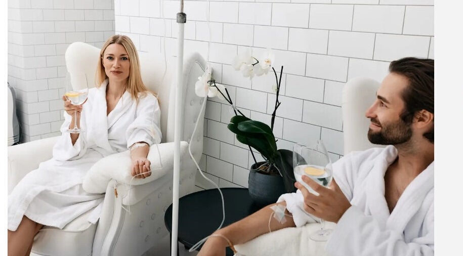 Couple enjoying spa day at Healthy Living Colorado in Aurora, Colorado, US. Luxurious relaxation experience.