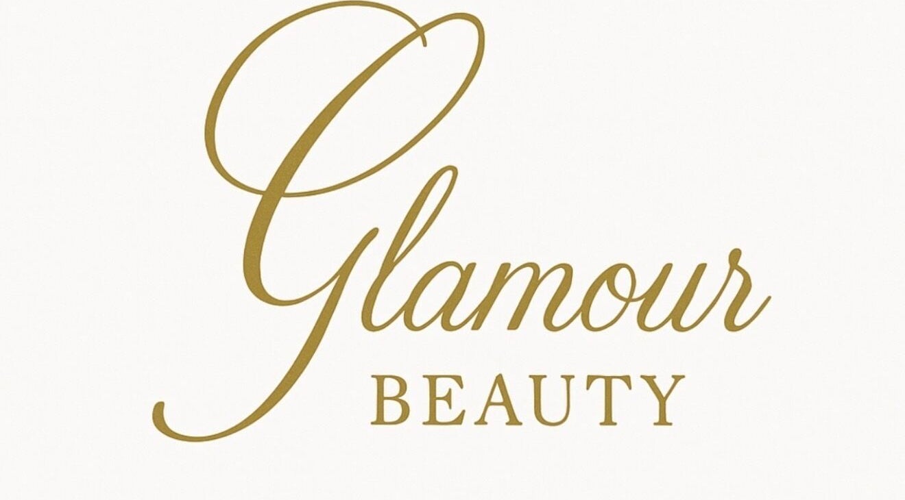 Glamour Beauty Boutique logo in elegant gold script, Thornhill Park, VIC, AU.