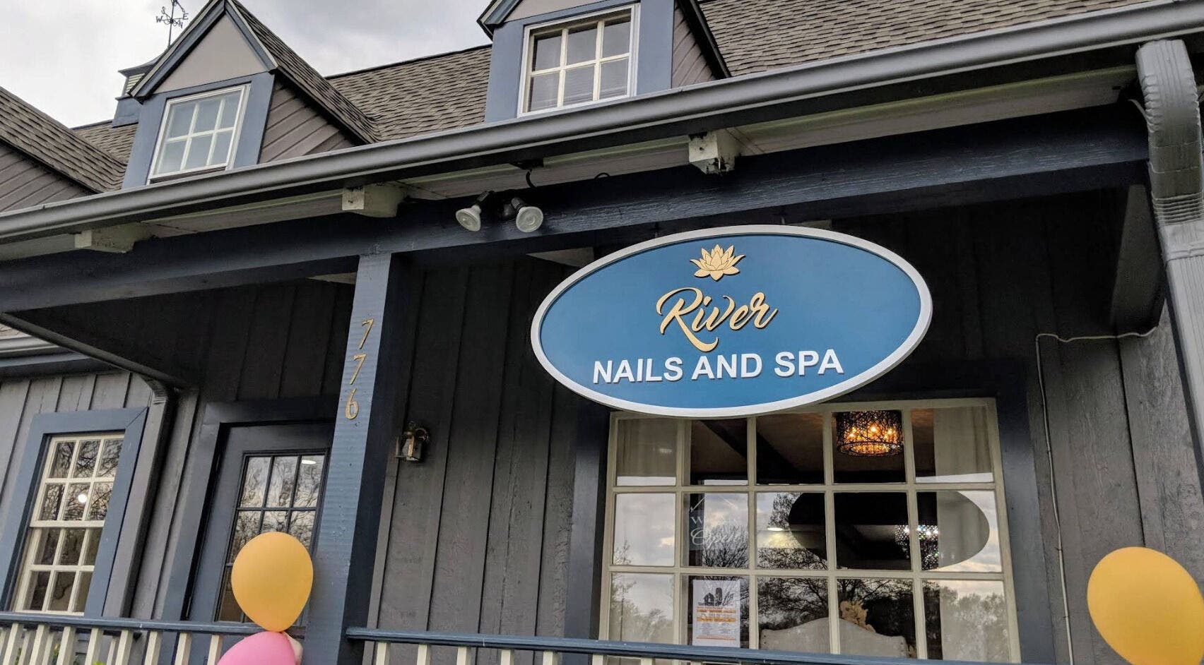Front view of My River Nails and Spa LLC in Great Falls, Virginia, US, featuring its elegant entrance.