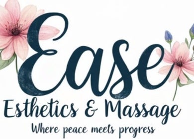 Logo of Ease Esthetics & Massage with floral design in Tulsa, Oklahoma, US.