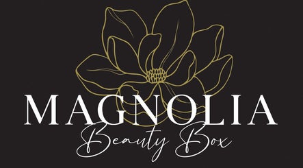 Elegant magnolia flower logo for Magnolia Spa by Lina in Ottawa, Ontario, CA on a sophisticated black background.