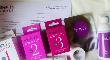 Lash Lift products available at Beauty at No.5, Burton, England, GB, highlighting treatment essentials.
