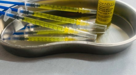 Sterile syringes and LemonBottle ampoule at Beauty at No.5, Burton, England, GB for rejuvenating treatments.