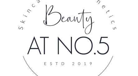 Elegant logo of Beauty at No.5, Burton, England, GB. Skincare and aesthetics since 2019.