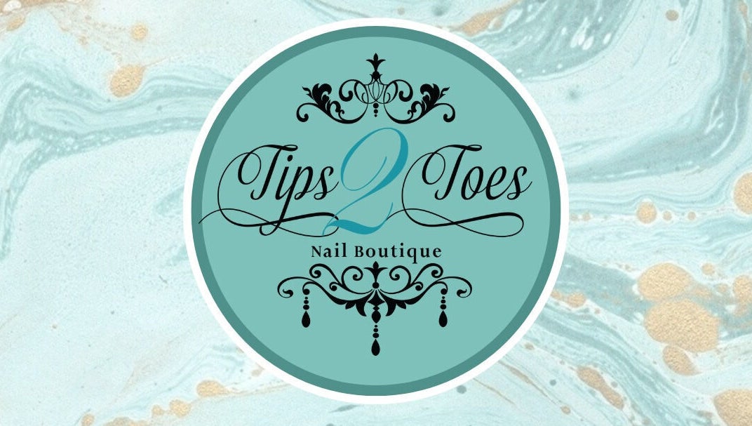Logo of Tips 2 Toes Boutique, a nail salon located in Wall Heath, England, GB, with an ornate design.