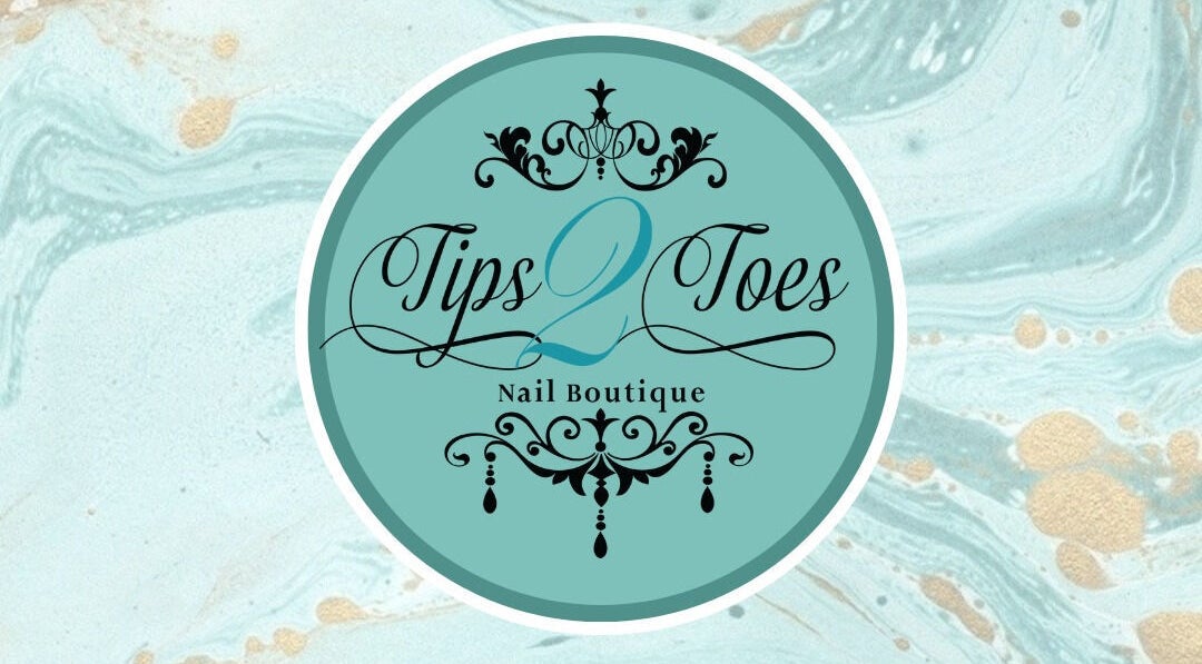 Logo of Tips 2 Toes Boutique, a nail salon located in Wall Heath, England, GB, with an ornate design.