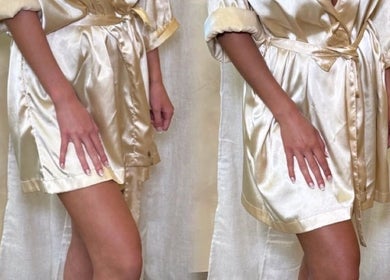 Luxurious silk robes showcased at Mood Beauty Co., Brant, Ontario, CA, epitomizing elegant wellness.