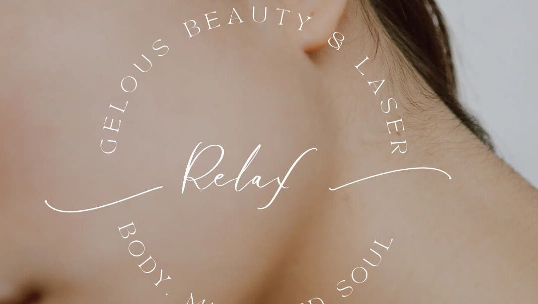 Gelous Beauty and Laser logo on a serene background in Thornaby, England, GB, emphasizing relaxation.