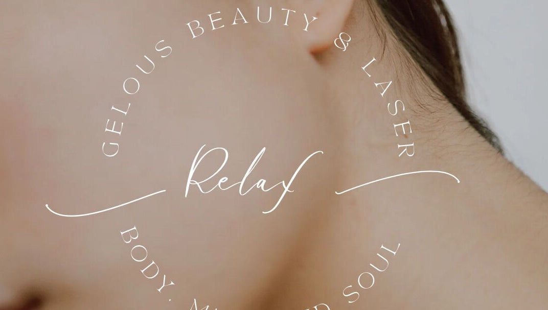 Gelous Beauty and Laser logo on a serene background in Thornaby, England, GB, emphasizing relaxation.