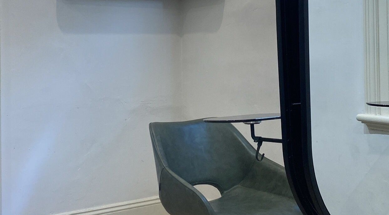Cozy seating area at Hair by Bree, Camden, New South Wales, AU with modern decor.