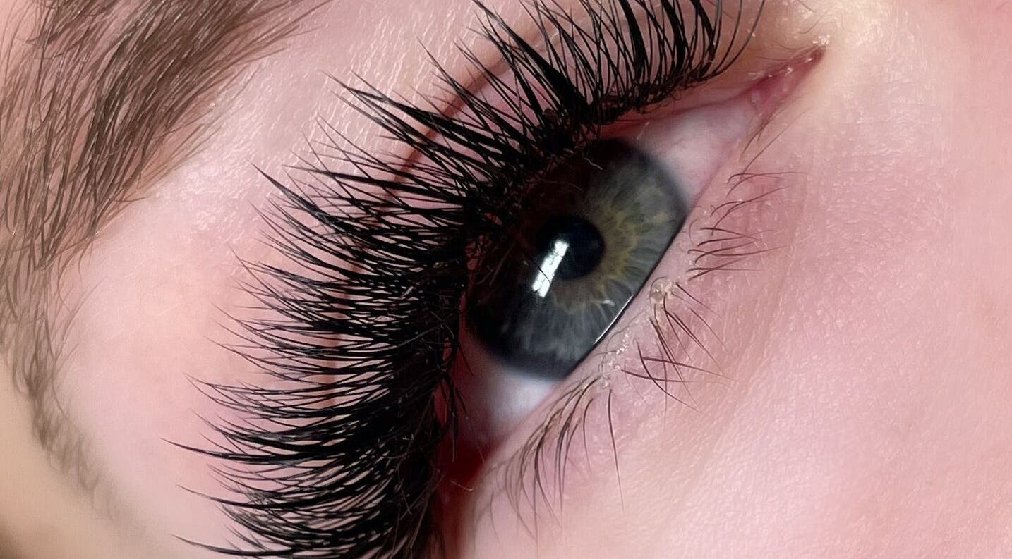 Closeup of lush eyelashes at So-Phine Lashes, Capalaba, Queensland, AU offering premium lash services.
