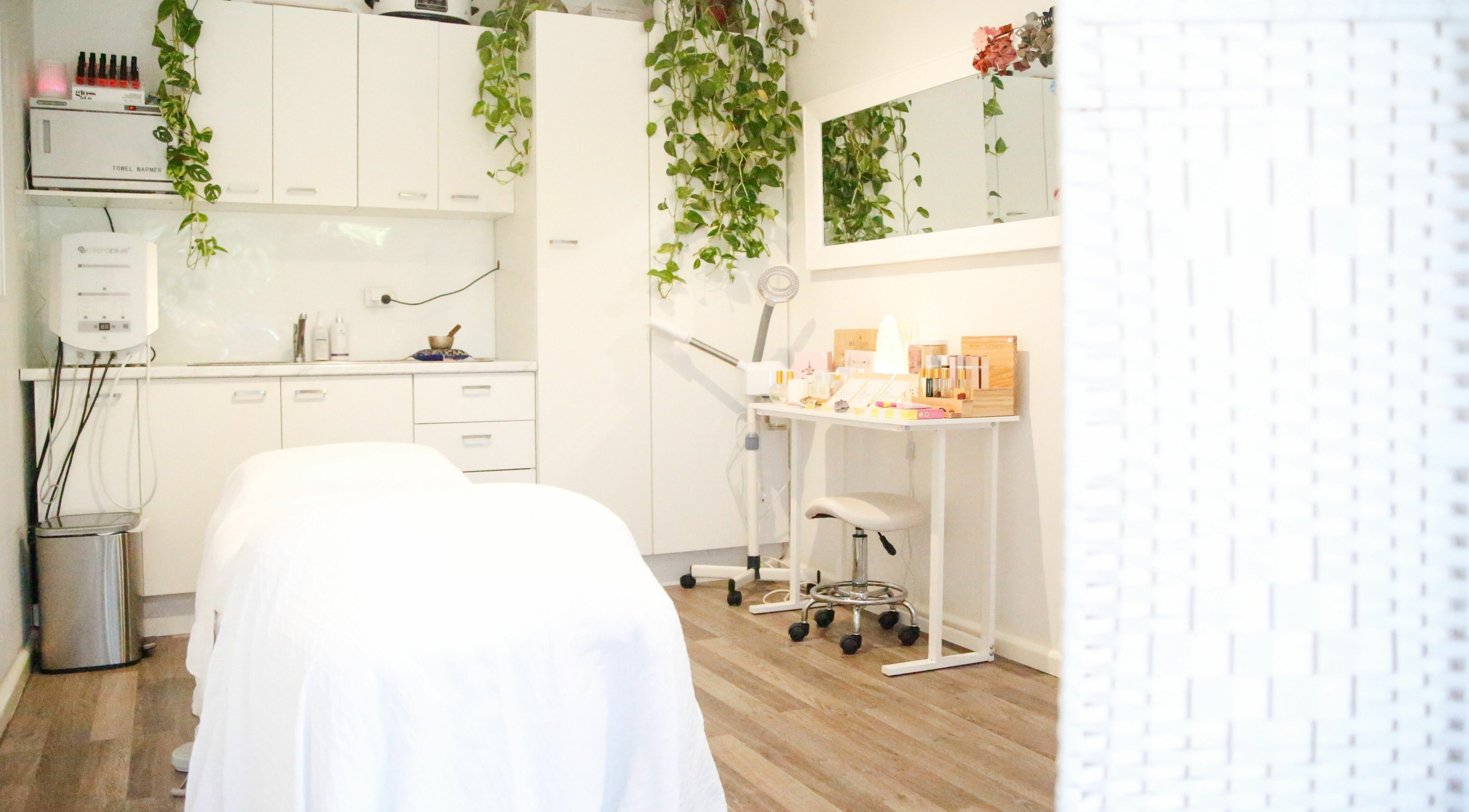 Calming treatment room at Meditate and Exfoliate, Ourimbah, New South Wales, AU, perfect for relaxation.