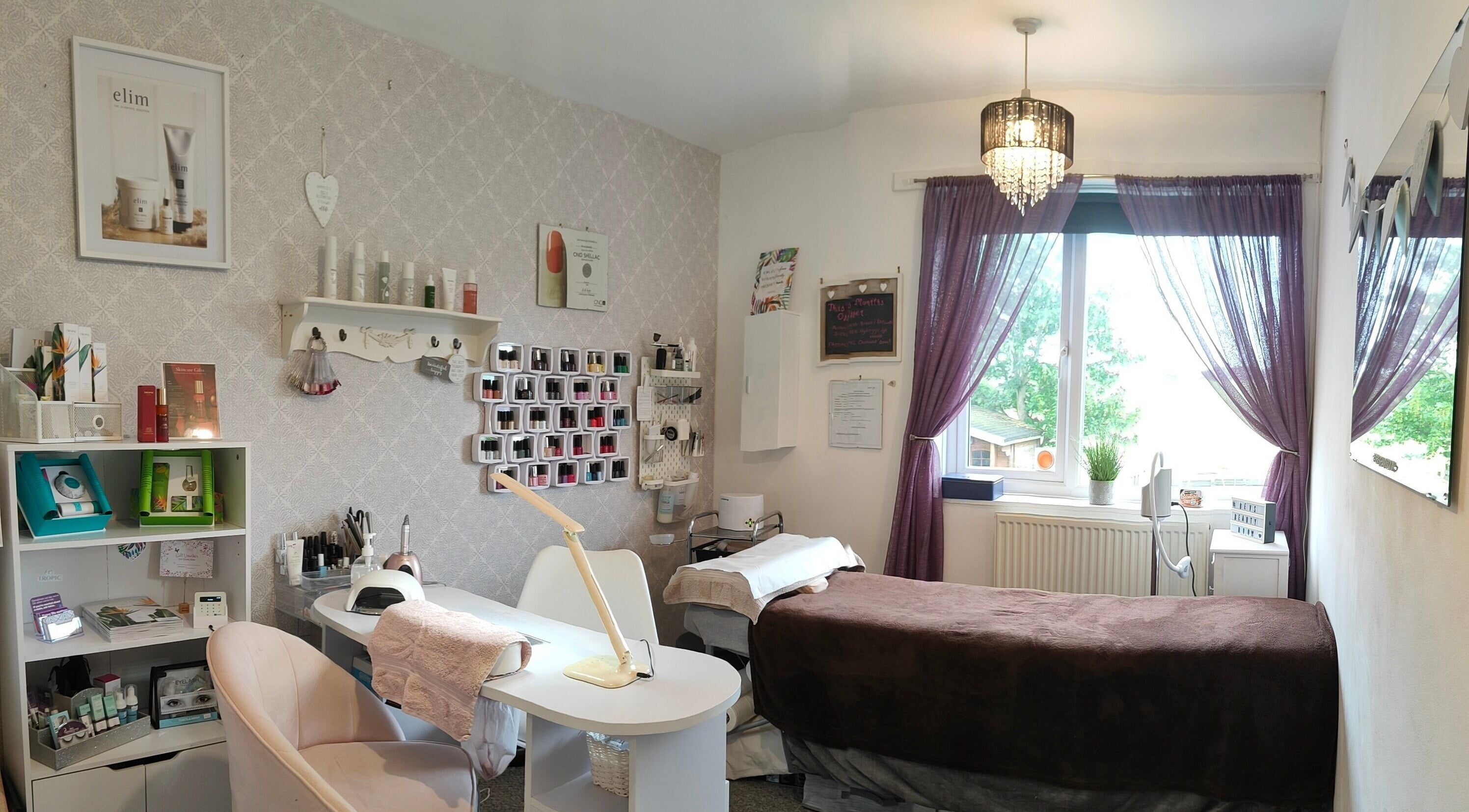 Elegant interior of Bev's Beauty Room, showcasing a serene setup in Seascale, England, GB.
