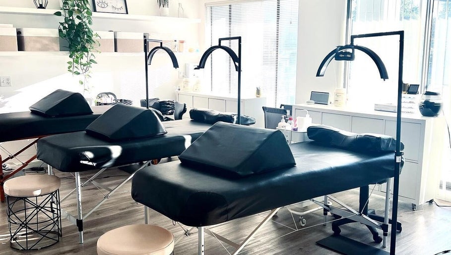 Cozy treatment setup at The Look Lash Studio, North Vancouver, British Columbia, CA.