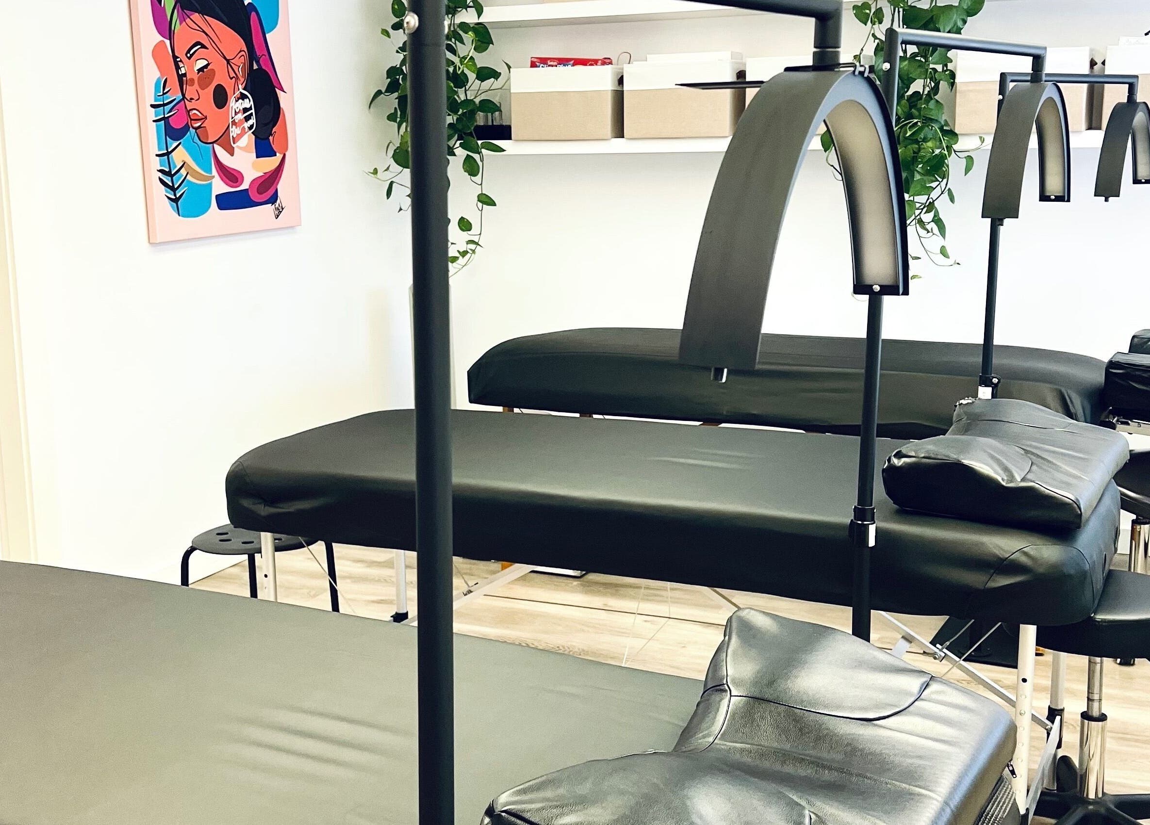 Relaxing treatment beds at The Look Lash Studio in North Vancouver, British Columbia, CA, ideal for beauty services.