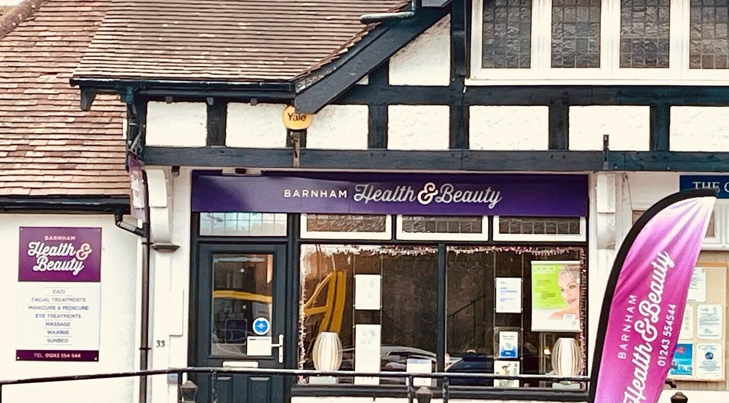 Front view of Barnham Health and Beauty in Barnham, England, GB, showcasing its welcoming exterior.