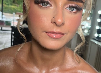 Flawless makeup application at Makeup by Daisy, Widley, England, GB, highlighting stunning eye and lip detail.