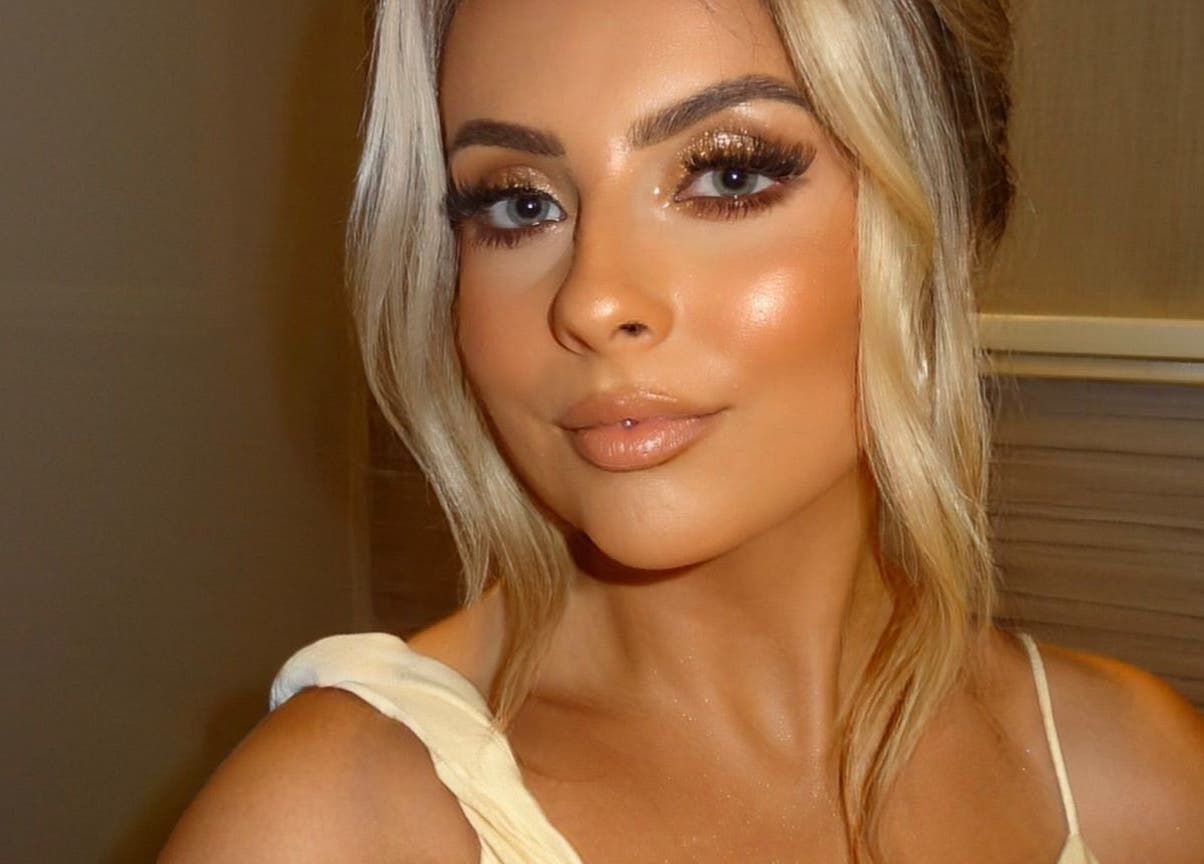 Beautiful makeup look by Makeup by Daisy in Widley, England, highlighting shimmering eye shadows.