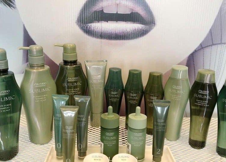 Display of Shiseido Sublimic products at Fortune Hair Studio, Bayan Lepas, Pulau Pinang, MY.