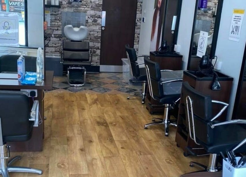 Modern interior of J F H Design, spa venue in Inverness, Scotland, GB, with stylish chairs and mirrors.