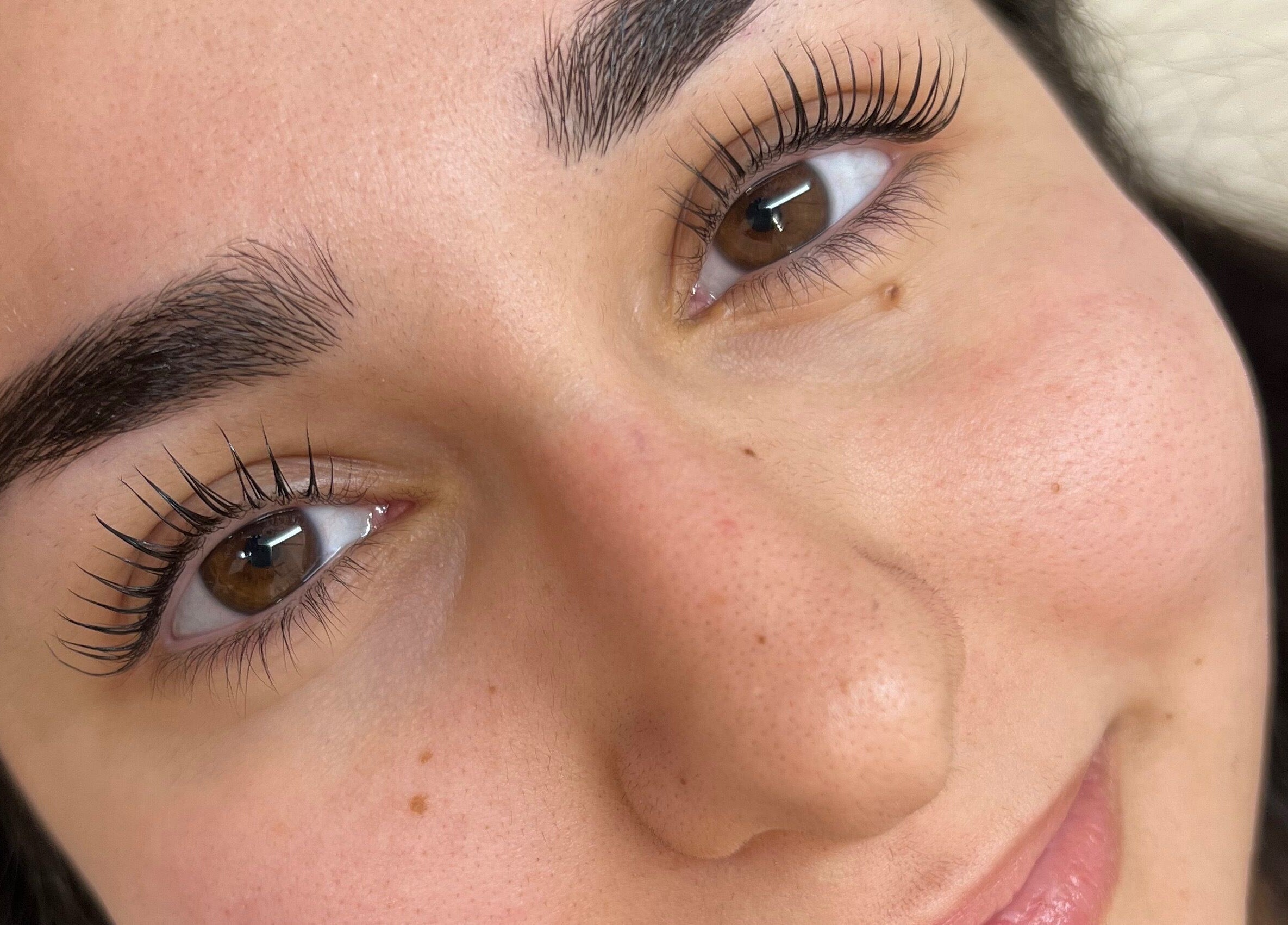 Closeup of beautifully styled lashes at Lashed by Krissy, Tucson, Arizona, US, showcasing expert craftsmanship.