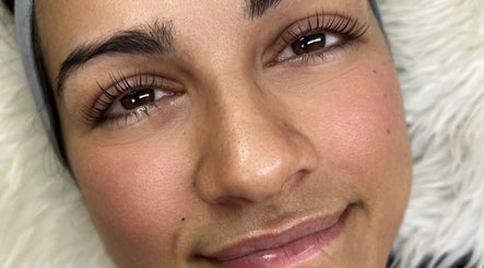 Close-up of client with beautiful lashes at Lashed by Krissy, Tucson, Arizona, US.